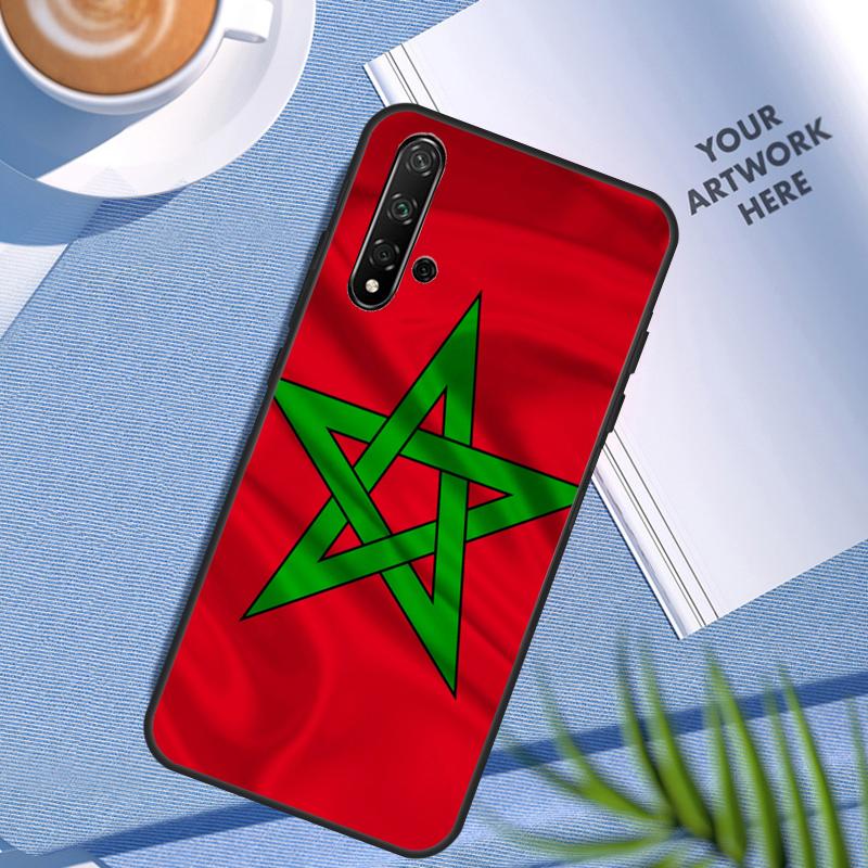 Morocco Moroccan Flag For Huawei Nova 11 12i 3i 7i 8i 9 10 SE Y60 Y61 Y70 Y72 Y73 Y90 Y91 P20 P30 Pro P40 Lite Case
