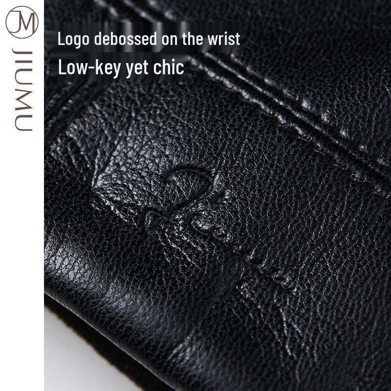 JIUMU Men's Winter Fleece-Lined Touchscreen Leather Gloves GLM034