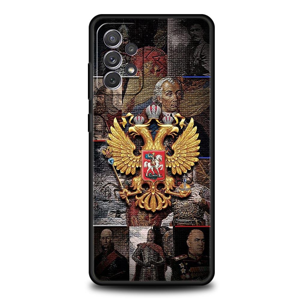 Russia Russian Flags Emblem Phone Case for Samsung Galaxy A13 A51 A71 A21S A12 A11 A31 A41 A23 A53 A73 A52 A32 5G A03S A01 Cover