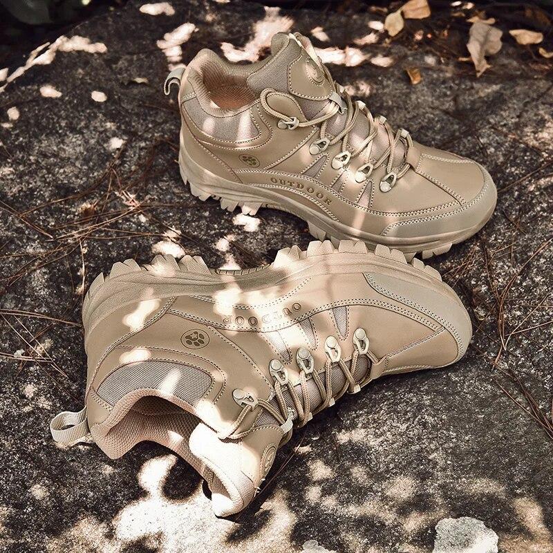 Men's Outdoor Hiking Shoes Slip Resistant Sneakers Off-Road Jogging Shoes