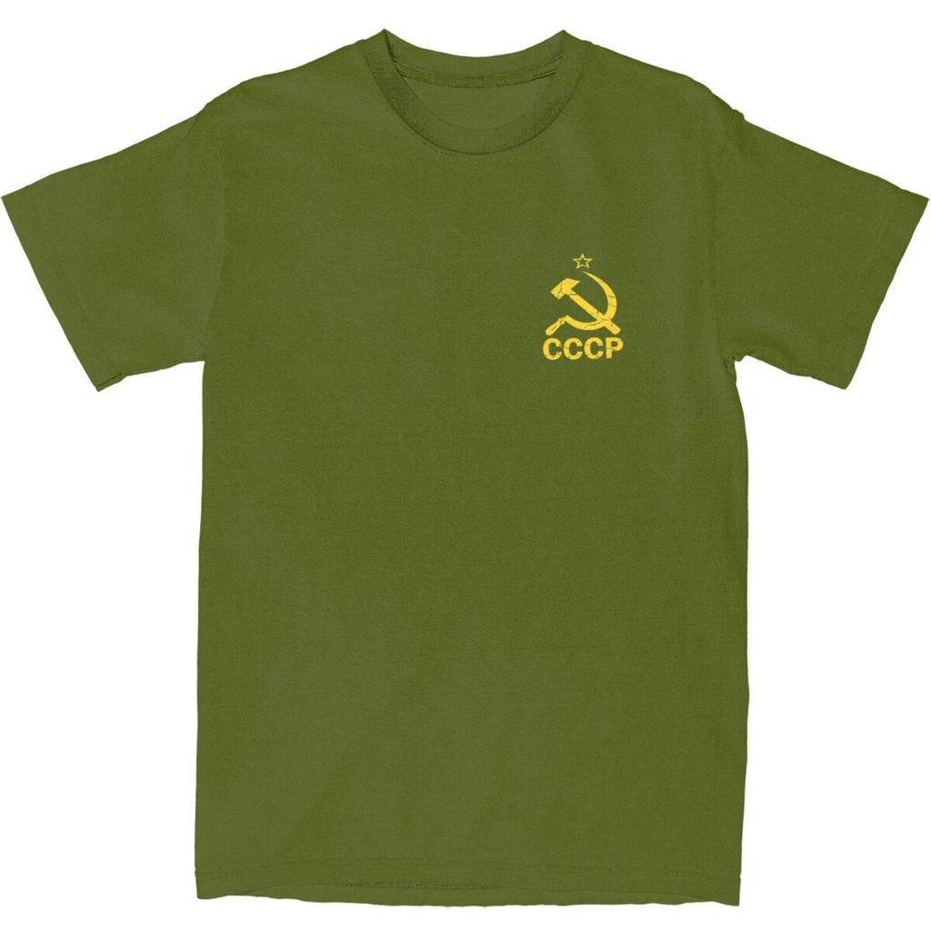 Russian Soviet Flag T-Shirt Summer Vintage T-Shirts Cotton Leisure Tshirt For Men Short Sleeve Print Tops