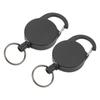 2 Pcs Retractable Key Holder High Rebound Stainless Steel Wire Anti Lost Retractable Badge Reel Keychain