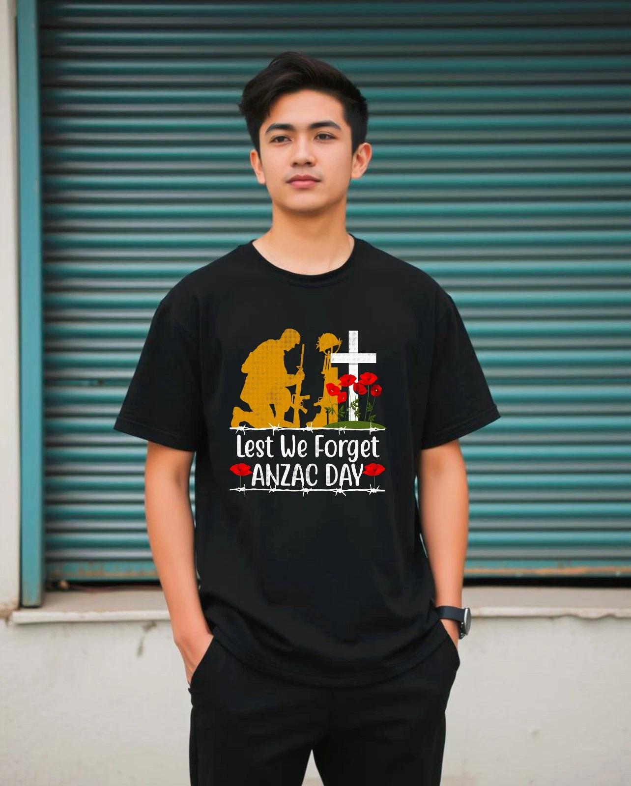 Remembrance Day Anzac Day Lest We Forget Uk Great Britian Pride Nation T-Shirt 4XL
