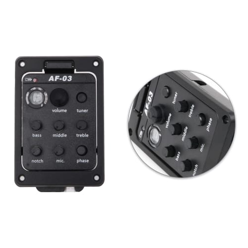 Yibuy Guitar Pickup, 8x5.5x4.5cm, Black Plastic, for Acoustic Guitar