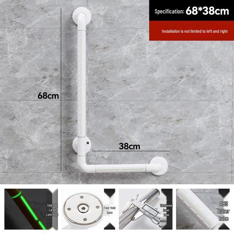 Barrier-Free Stainless Steel Safety Handrail for Elderly and Disabled - Anti-Slip Grab Bar for Toilet and Washroom