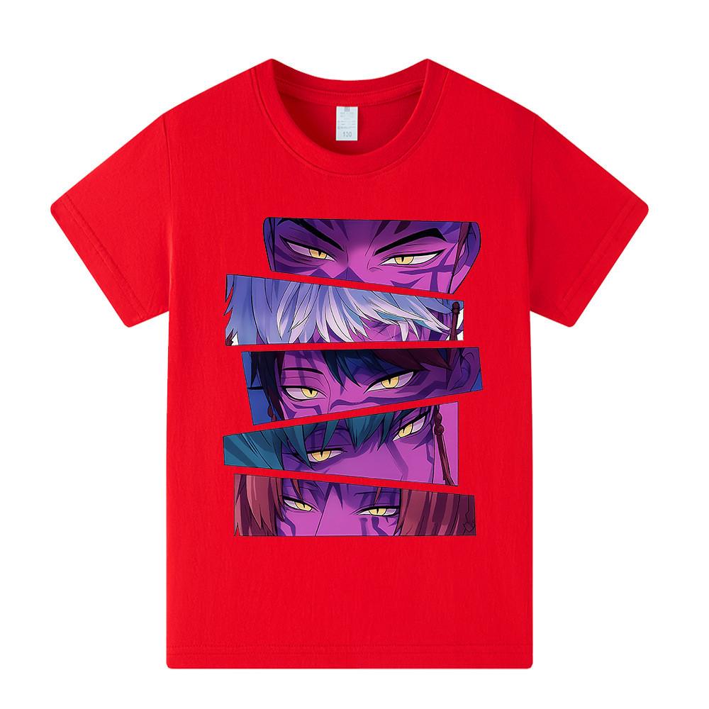 A1215 Kids Boys Girls Sajaboys Kpop Rumi Zoey Mira Print Short Sleeves T-shirt