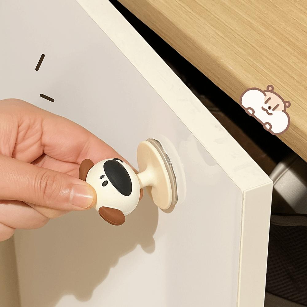 Easy Installation Cartoon Lamb Cabinet Handles No-Drill Drawer Knobs  Kids' Room Furniture