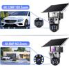 Drie Lenzen 10x Zoom Zonnecamera's WiFi Buitenbewaking 6K 12MP Draadloze CCTV IP Camera 360 PTZ Externe Beveiligingscamera V380