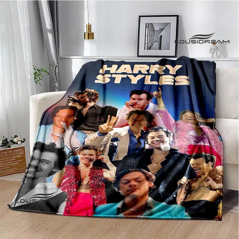 Singer H-Harry-Styles Printed Blanket Picnic Blankets Flange Warm Blanket Soft and Comfortable Blanket Bed Linings Birthday Gift