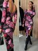 Autumn 2024 Street Style Irregular Split Dress for Women