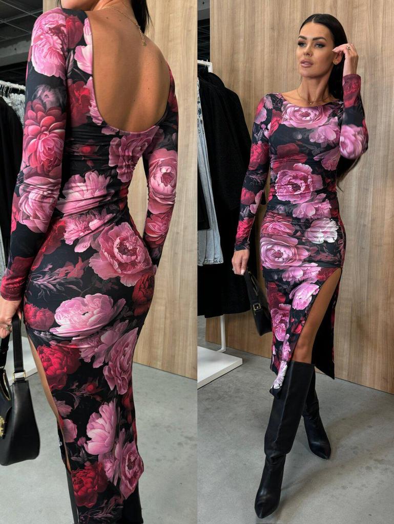 Autumn 2024 Street Style Irregular Split Dress for Women