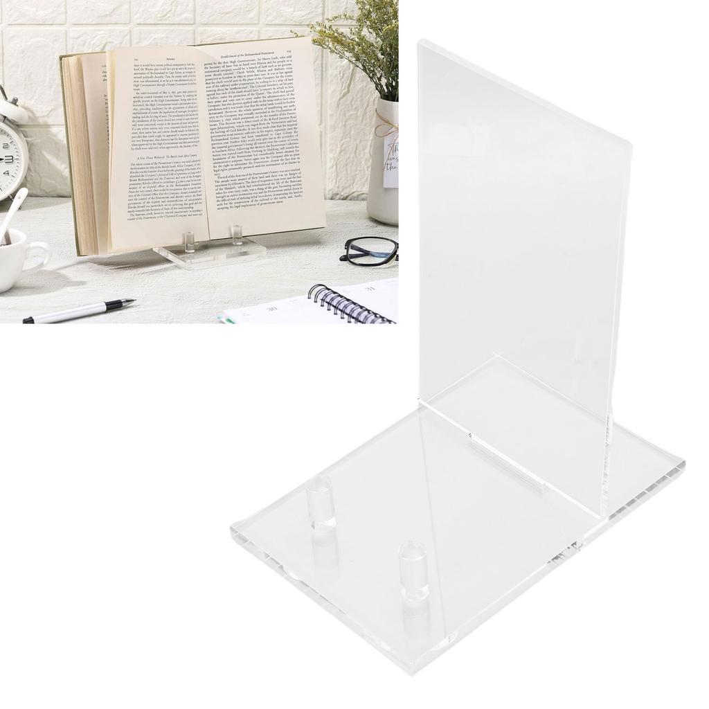 Acryl Buch-Display-Ständer Halter Transparenter Bilderrahmen-Ständer für Zuhause Büro Schreibtisch Dekoration