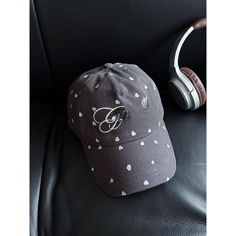 Style Embroidered Letter Baseball Cap With Sun Protection For Women DarkGray
