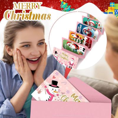 2026 Christmas Cash Gift Envelope 10-Slot Surprise Holder Festive Card Cash Wallet Personalized Gifts Fancy Red Tassel for Family Friends