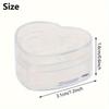 50/100pcs Heart-Shaped Plastic Cosmetic Jar Set Empty Clear Containers Mini Refillable Plastic Boxes with Lids for Sample Powder