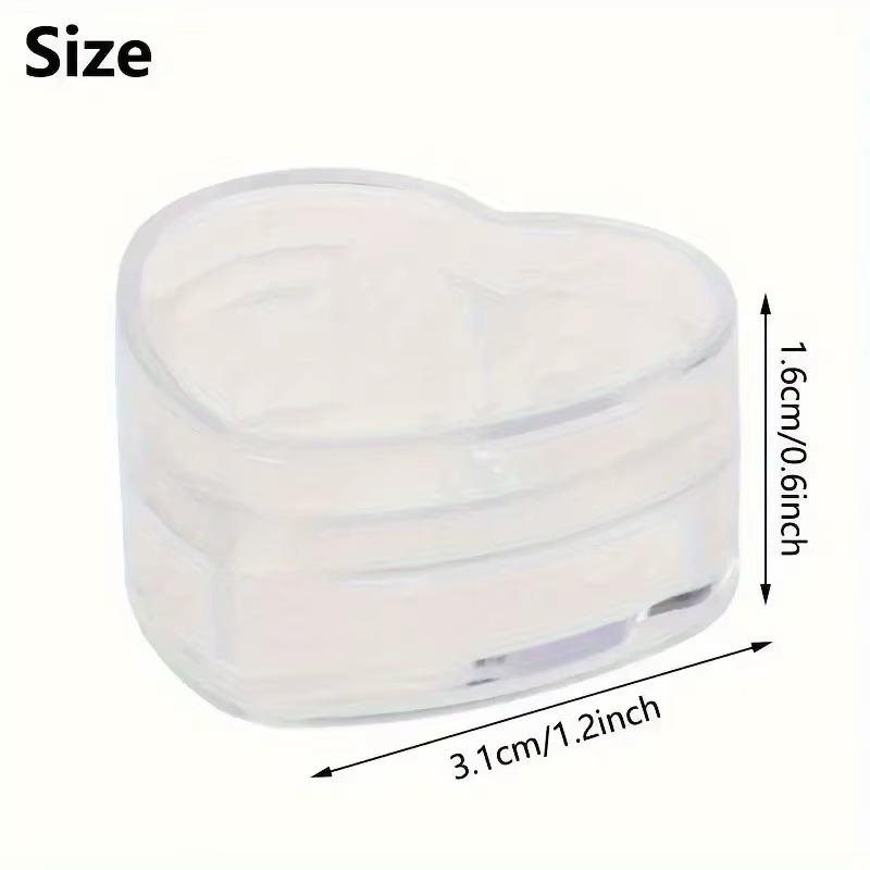 50/100pcs Heart-Shaped Plastic Cosmetic Jar Set Empty Clear Containers Mini Refillable Plastic Boxes with Lids for Sample Powder