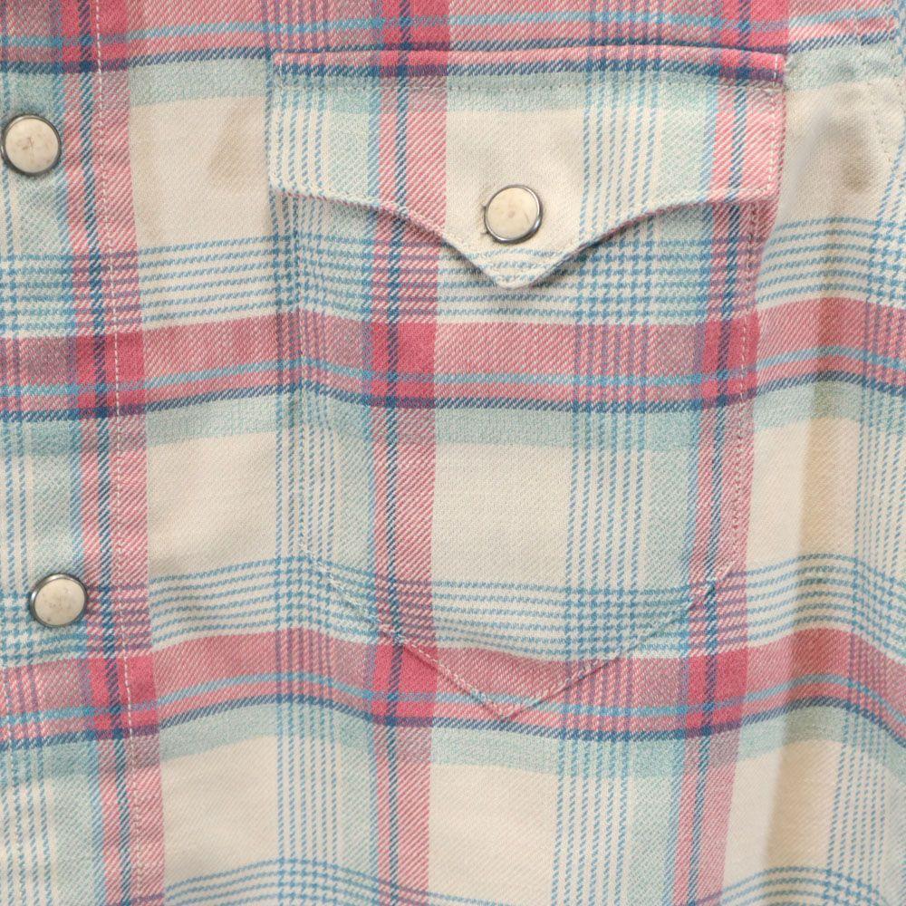 RRL Check Pattern Long Sleeve Western Shirt XS Beige and Others Men's Used