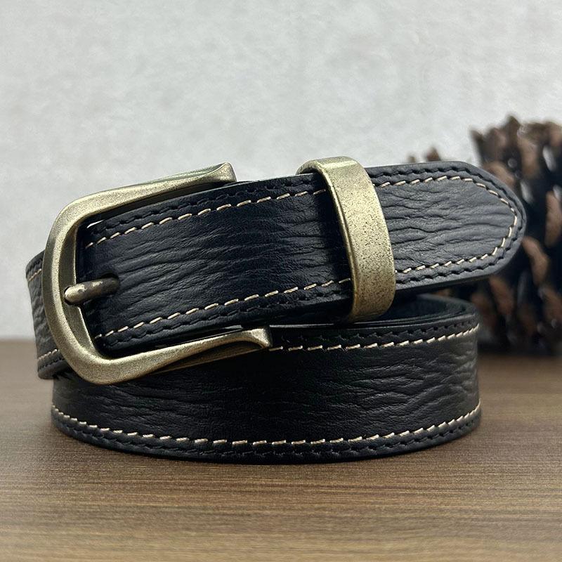 Handmade Retro Women'S Autumn And Winter Jeans Belt First Layer Cowhide High-End Fashion Leather Belt Style