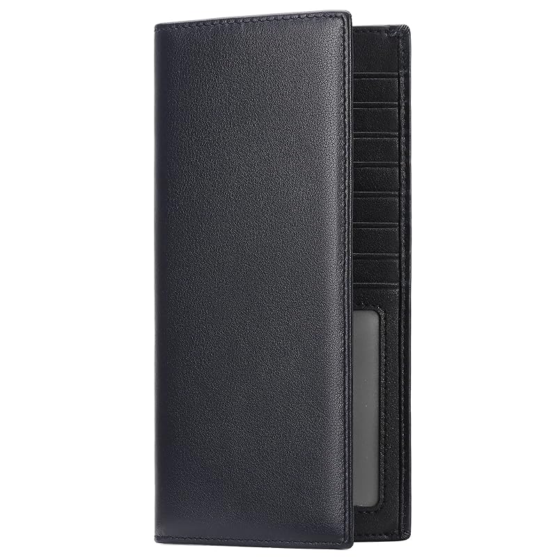

[SENDEFN] wallet men s long wallet genuine leather large capacity thin card billfold present father s day business Fashionable bifold wallet unisex