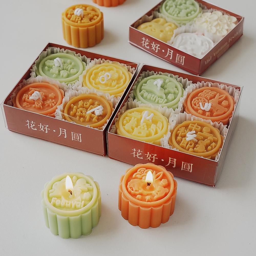 High-End Osmanthus Scented Candle & Mooncake Gift Set: Stylish Mid-Autumn Festival Souvenir