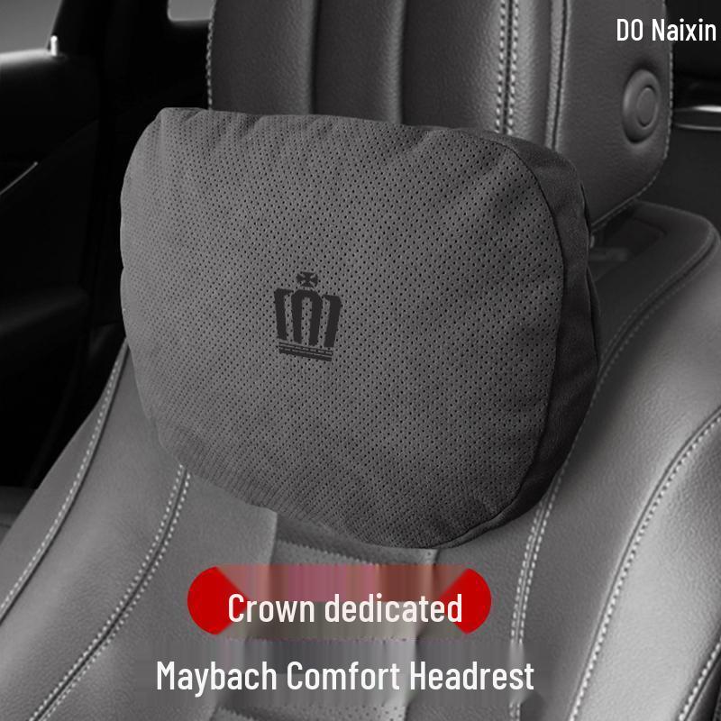 Toyota New Crown 14th Gen Suede Maybach Neck Pillow for Car Seat
