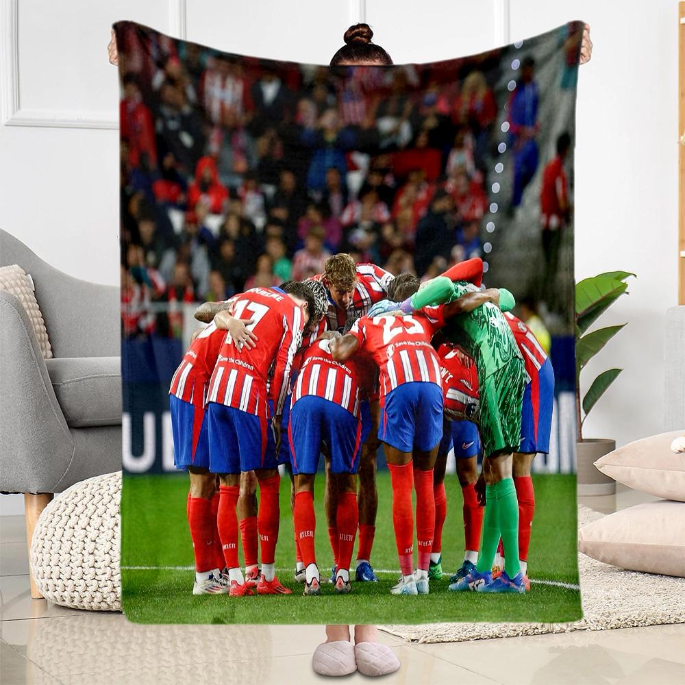 Atletico Madrid Blanket Soft Cozy Great For Office Couch Bed For All Occasions Digital Print Gift For Travel Home Birthdays
