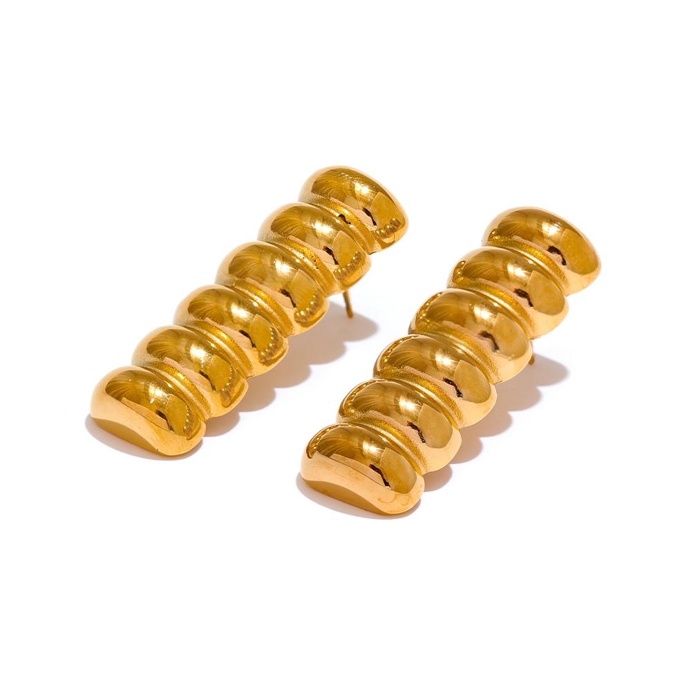 

Yhpup Big Promotion Stainless Steel Metal Geometric Stud Earrings Prevent Allergy Metal Gold Color Attractive Jewelry Wholesale