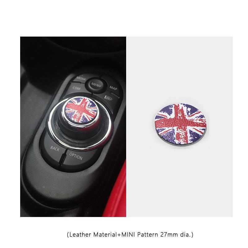 Car Central Control Multimedia Button Cover Trim Knob Sticker For MINI Cooper F55 F56 F57 Countryman Clubman Styling Accessories s3