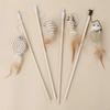 Interactive Cat Toys Set for Indoor Cats Wooden Wand with Bell Feather Sisal Mouse Balls Chew Rope Kitten Chase Exercise Play Pet Supplies