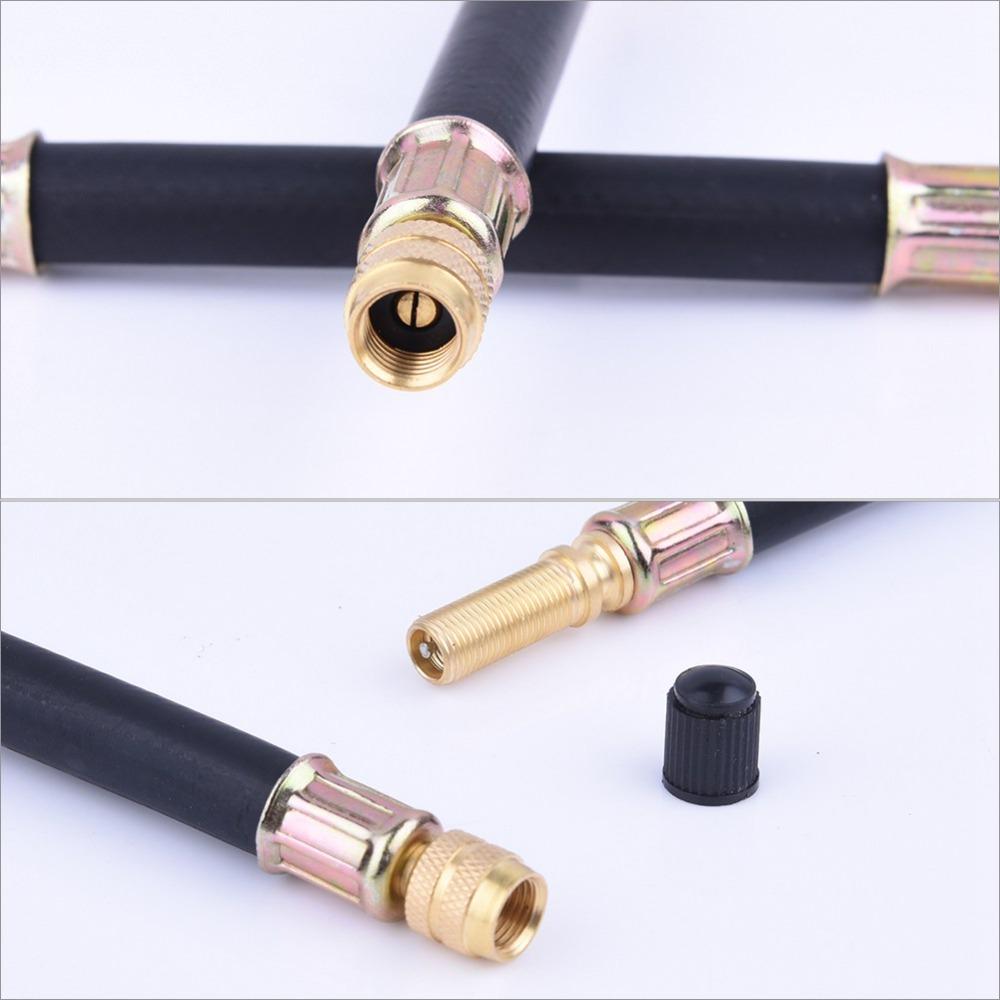 4PCS Flexible Rubber Tire Valve Extension with 2 Clamps Tyre Valve Extension Auto Shop