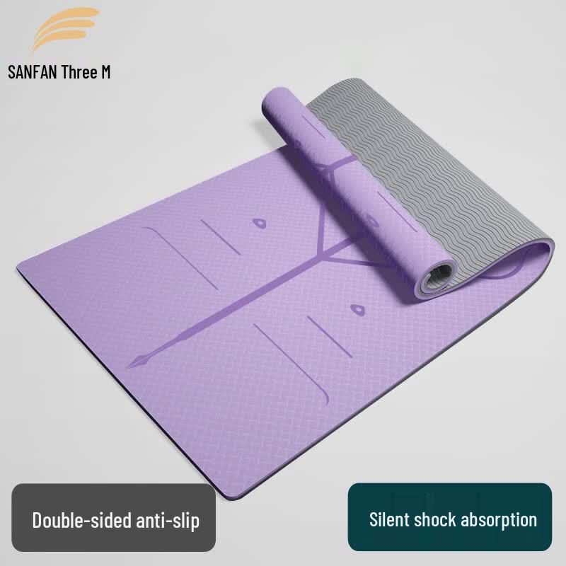 Sanfan TPE Yoga & Fitness Mat with Alignment Lines