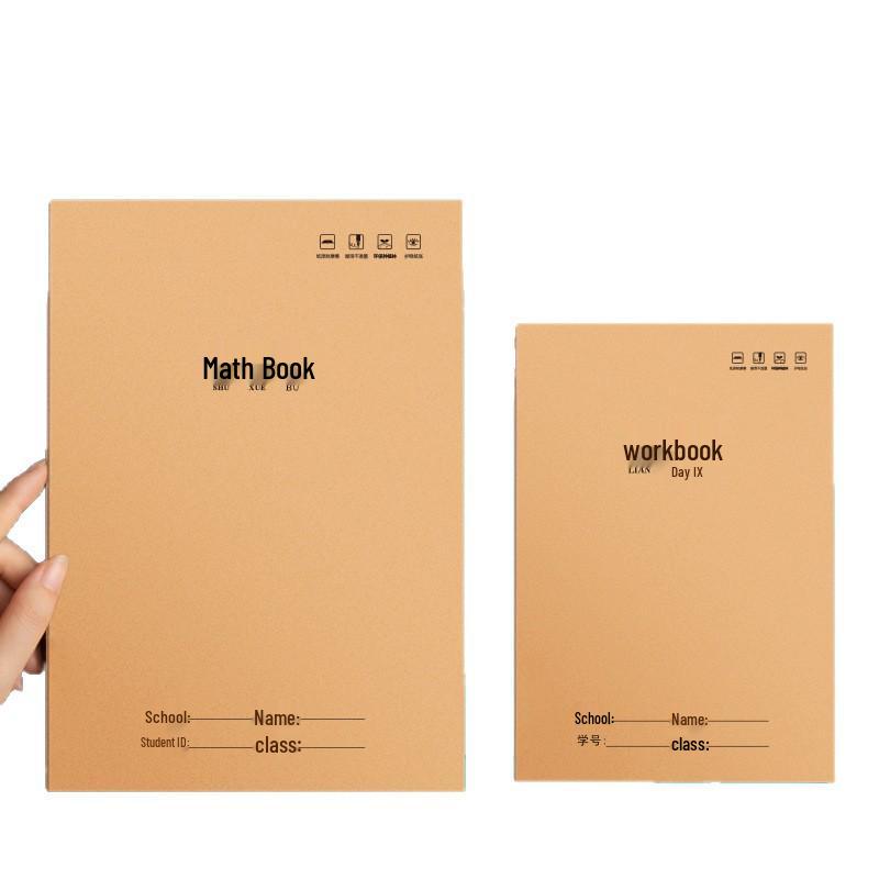 Primary & Junior High School Workbook: Grades 3-6, B5 English Composition & Math Practice Notebook