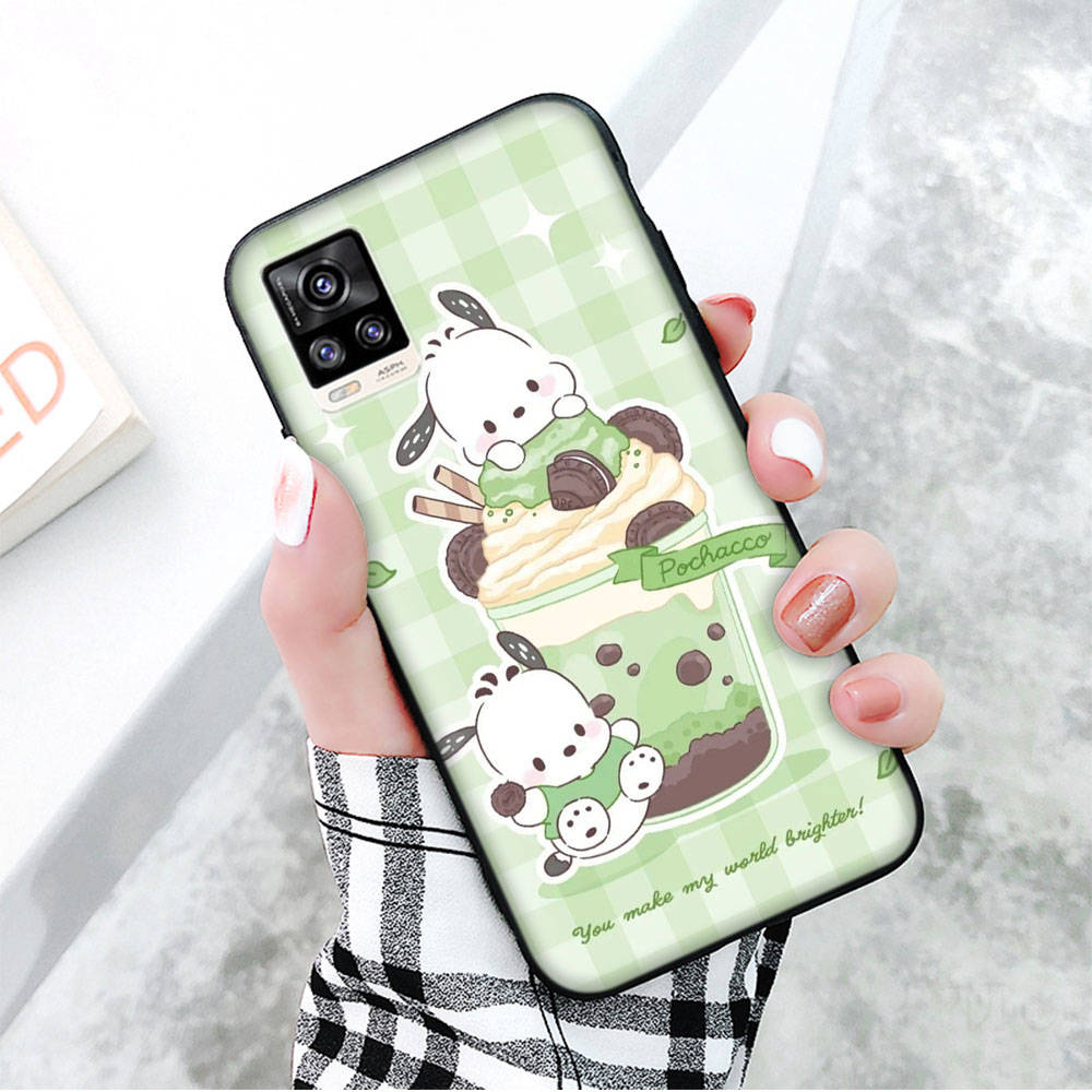 Black Case for Samsung Note 20 Lite S24 Ultra S23 A03 A05 A06 A11 A71 A15 A16 A13 A24 A25 A33 A52 A53 A50 M55 M35 Plus H-31 Pochacco