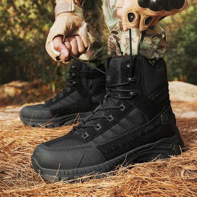 New Large Size Outdoor Field Training Battlefield Tactical Shoes Training Mountaineering Hiking Combat Boots Military Fans Winter