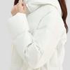 Skechers Basic Sports Series Solid Color Comfortable Fashion Down Jacket Women Outerwear Bright-White P424W073-0019