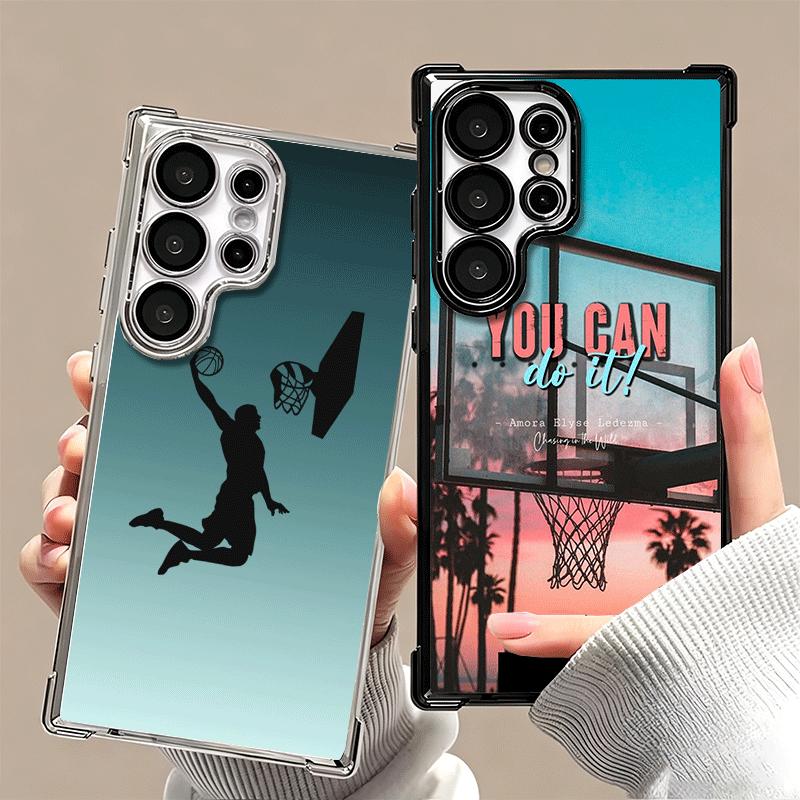 Basketball Sports Aesthetics Plating Phone Case For Samsung Galaxy S24 S25 FE S26 Edge S23 Ultra S22 S21 Plus S20 Anti-Fall Aira