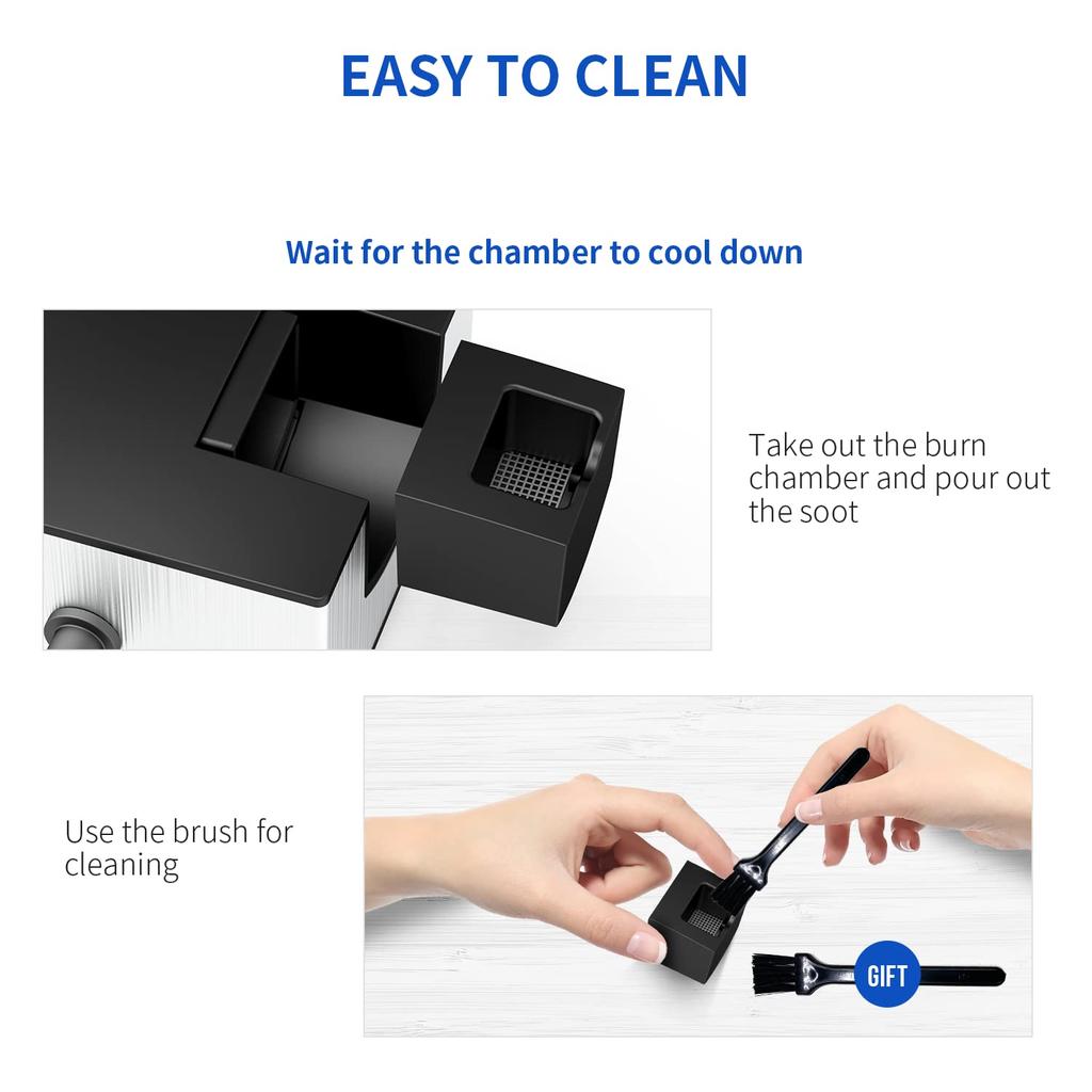 Wancle Smoker Smoking Gun Edible Smoker Portable Smoker for Home or Outdoor BBQ Lid and Wood Chips Not Included Etc. (Silver)