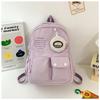 Schoolbag Korean version ins Japanese cute contrasting color versatile schoolbag junior high school high school student large capacity travel backpack