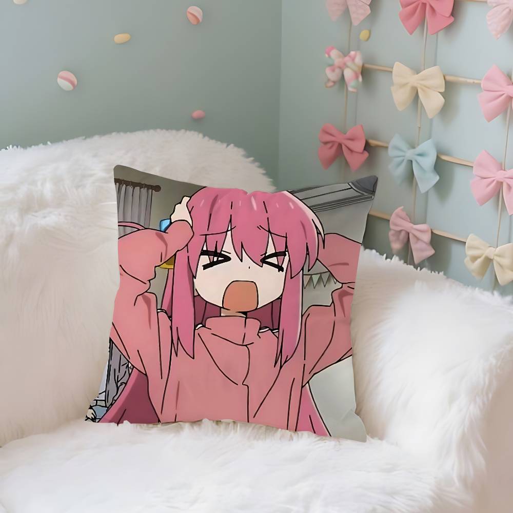 Cute Bbocchi The Rock BocchiS Kawaii Case Plush Fabric Soft Pillowcase Double Sided Print Cushion Cover Household Gifts
