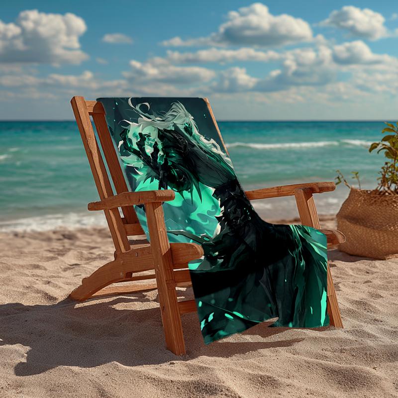Ultra-Soft Beach Towel with League of Legends Theme,Ideal for Pool - Camping, Diving - Perfect Travel Essential, Vibrant Beach Towel.