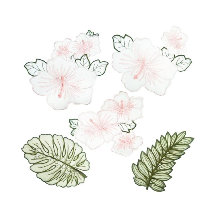 

Вишивка Квіткові нашивки Пришивні Вишивка Листя Квіткові нашивки Аплікація для Весільної сукні Сукні Одягу Джинсів Куртки 1 рожевий