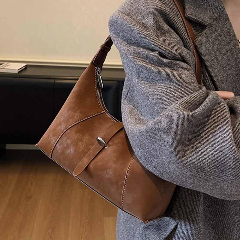 Korean Version of Fashionable Casual Niche Small Bag Women's 2025 Autumn New Retro High-end Underarm Crescent Bag Shoulder Bag