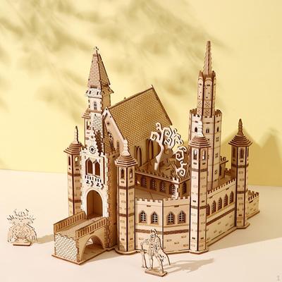 3D Wooden Puzzle Model Kit,Construction Toy,Creative Craft DIY Building Kit Project for Adults