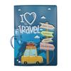 New Travel Accessories Passport Holder Men Lady Travel Around The World PVC 3D Print Leather Passport Cover Case Card ID Holders