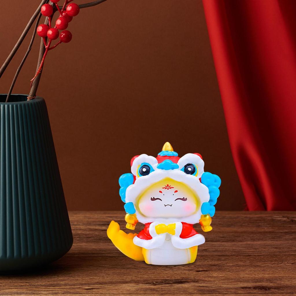 Kleine Schlangenstatue Chinesisches Jahr Regal Weihnachts-Miniaturfigur