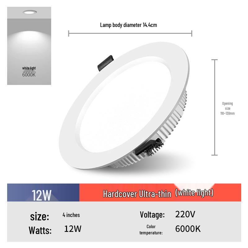 4-6 Zoll Einbaustrahler, 12-Loch Deckenleuchte für Wohn-, Schlaf- und Esszimmer