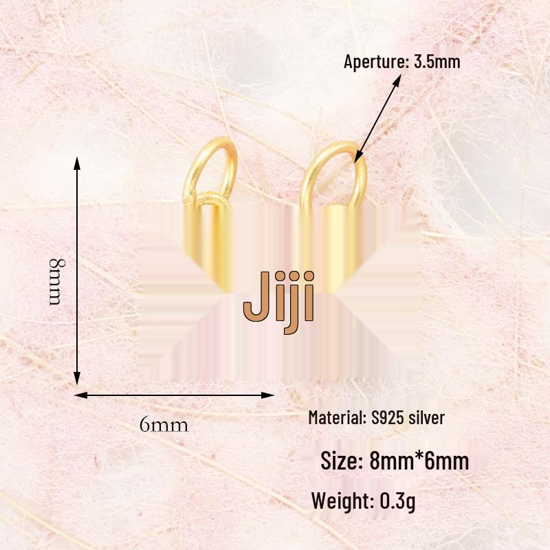 S925 Silver Gold-Plated Butterfly Abacus Pendant with Fu Character for DIY Bracelet & Necklace