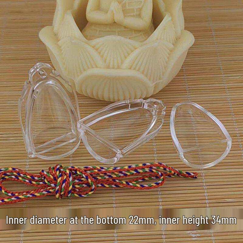 Acrylic Display Case for Thai Buddha Amulet, Statue, and Lucky Items - Dustproof and Protective for Pendants and Scriptures.