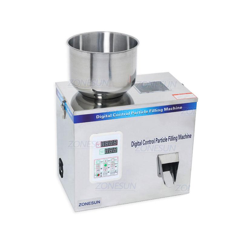 ZONESUN Tea Packaging Machine Grain Filling Machine Granule Medlar Automatic Salt Weighing Machine Powder Seed Filler 1 to 50g 110 volts