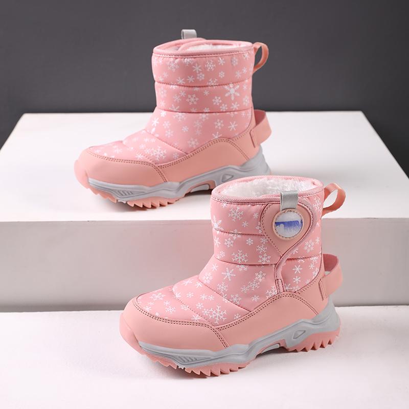 Herbst und Winter Jungen/Mädchen Outdoor Warme Kinder Schneestiefel Große Größe Stiefel 26-38 Kinder Schneestiefel für Mädchen